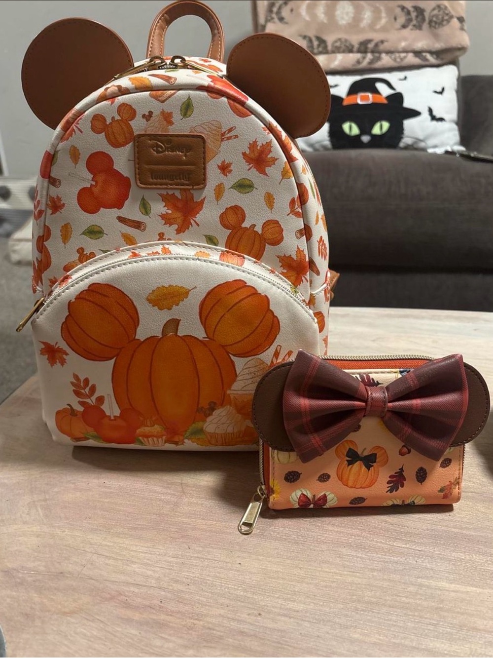 Loungefly Disney Pumpkin and Leaves Backpack